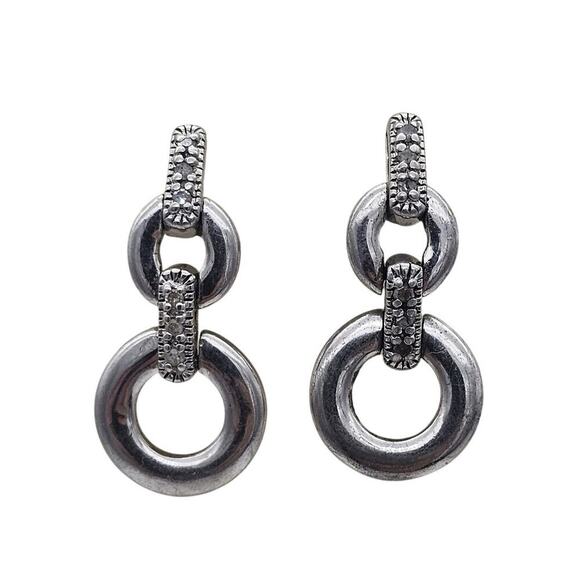 Ross & Simons Jewelry - Ross Simons Sterling Silver 925 Interlocking Circle Dangle Earrings